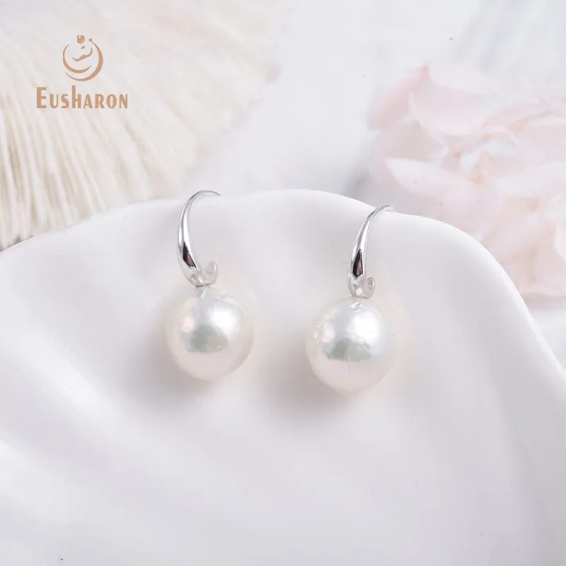 10 Pairs Simple Round Baroque Natural Edison Pearl Earring