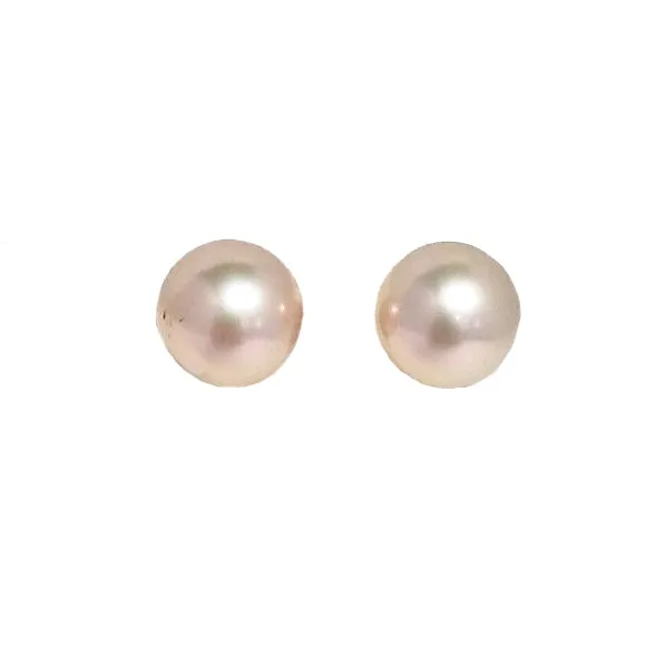 11MM Pale Pink Pearl Stud Earrings