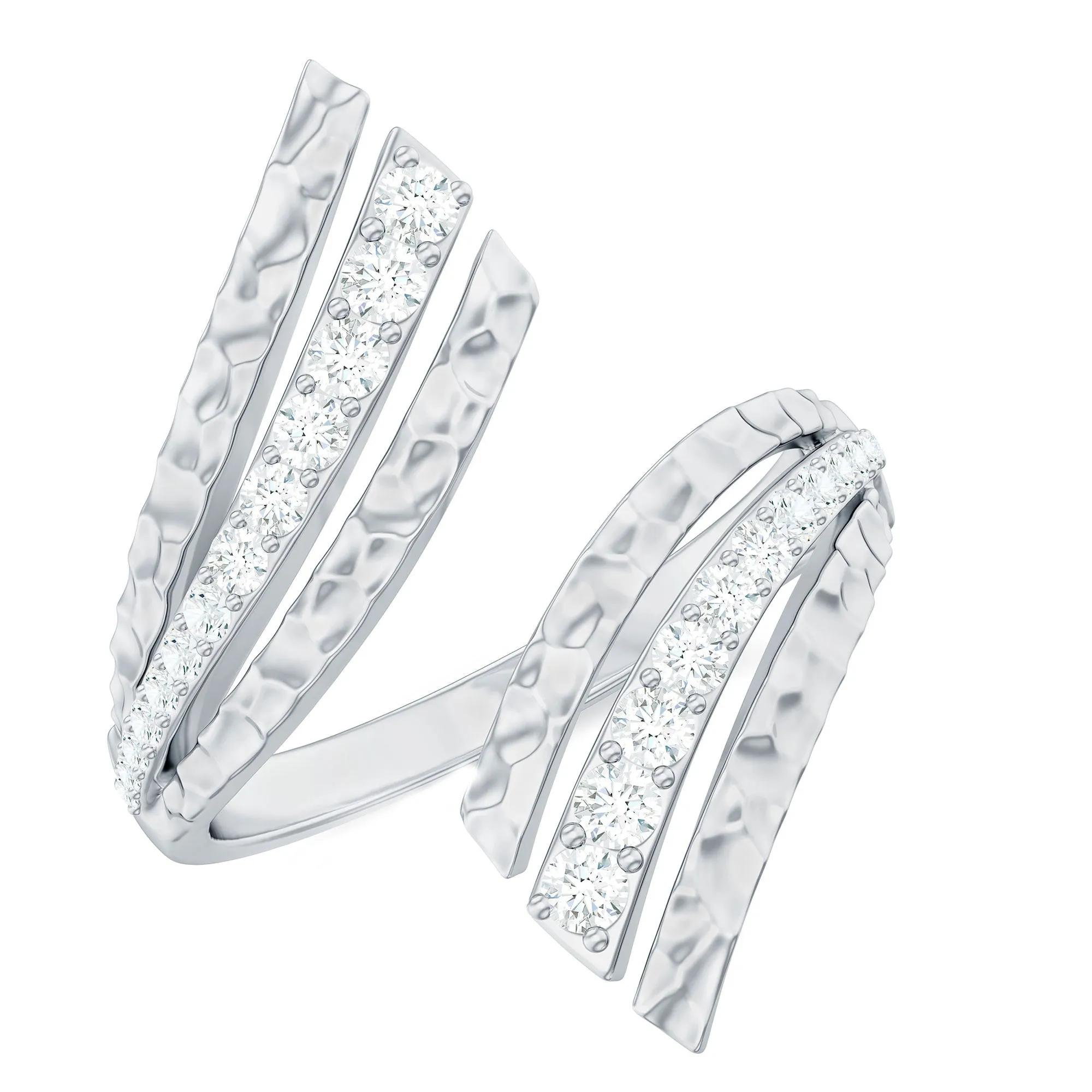 1/2 CT Diamond Cocktail Wrap Ring in Prong Setting