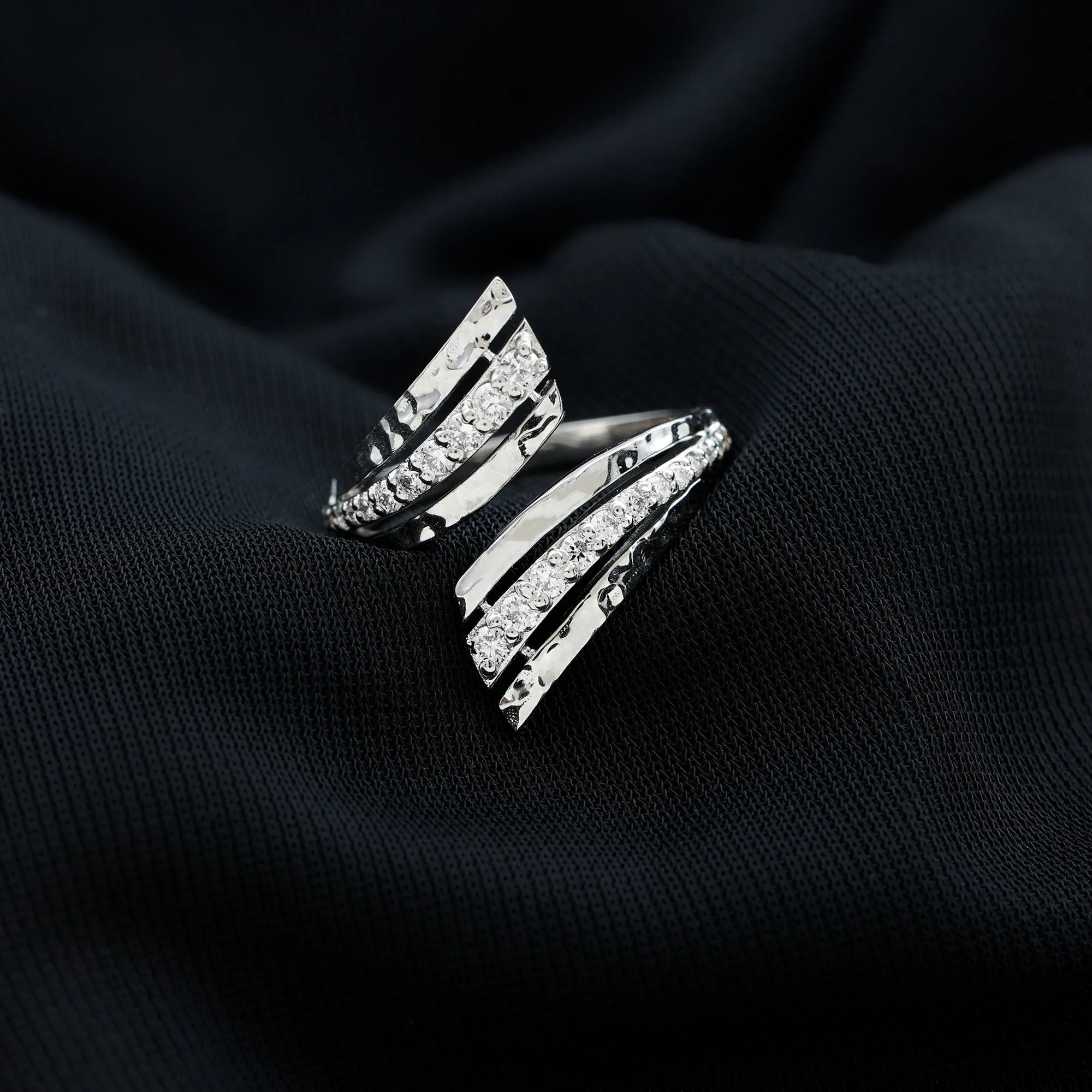 1/2 CT Diamond Cocktail Wrap Ring in Prong Setting