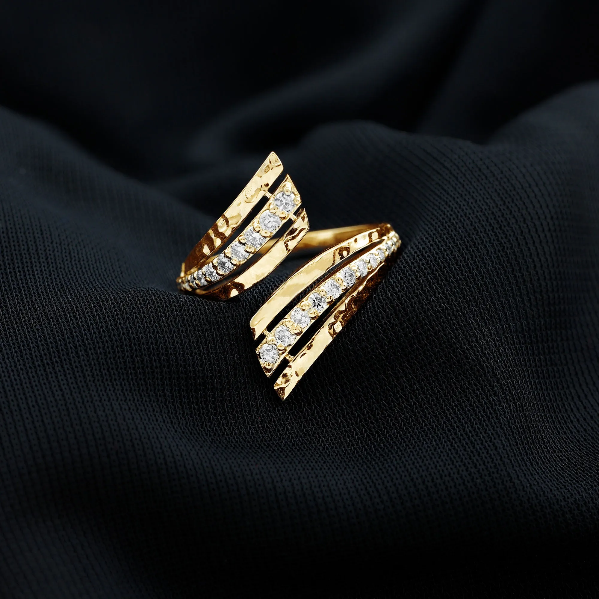 1/2 CT Diamond Cocktail Wrap Ring in Prong Setting