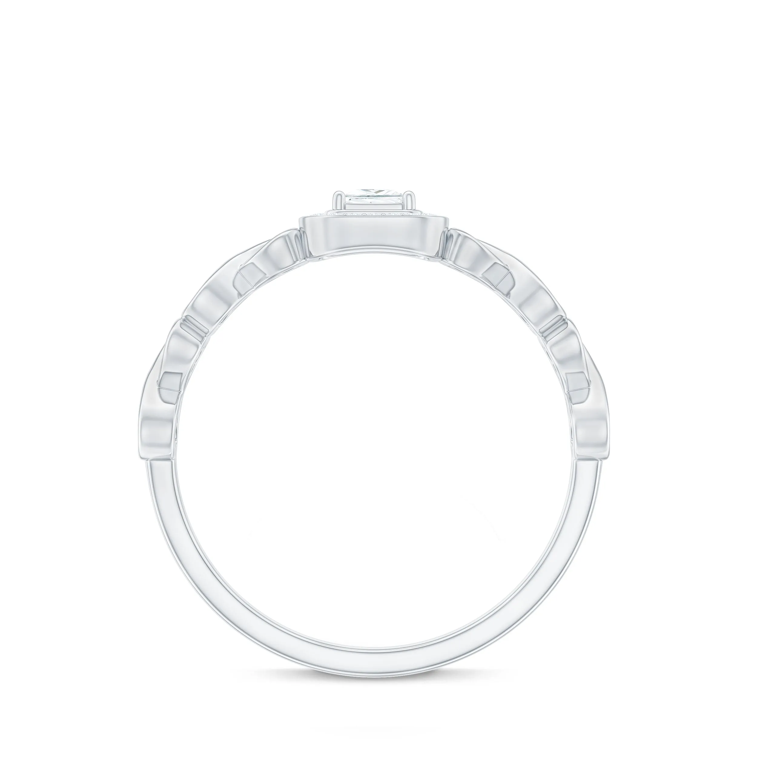 1/2 CT Infinity Heart Cubic Zirconia Engagement Ring