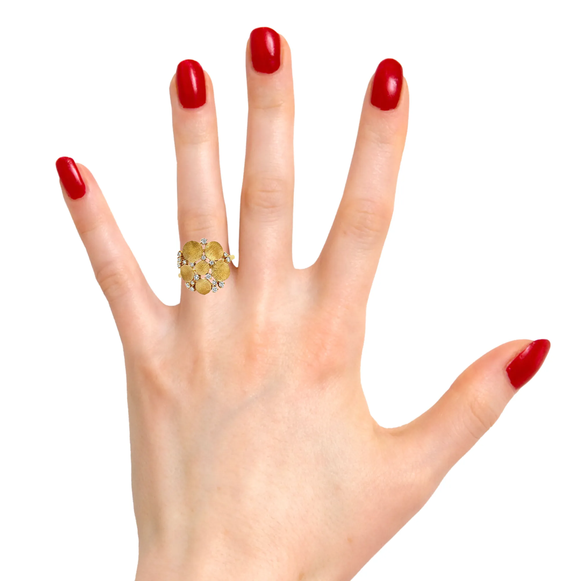 14K Flower Cocktail Ring