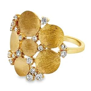14K Flower Cocktail Ring