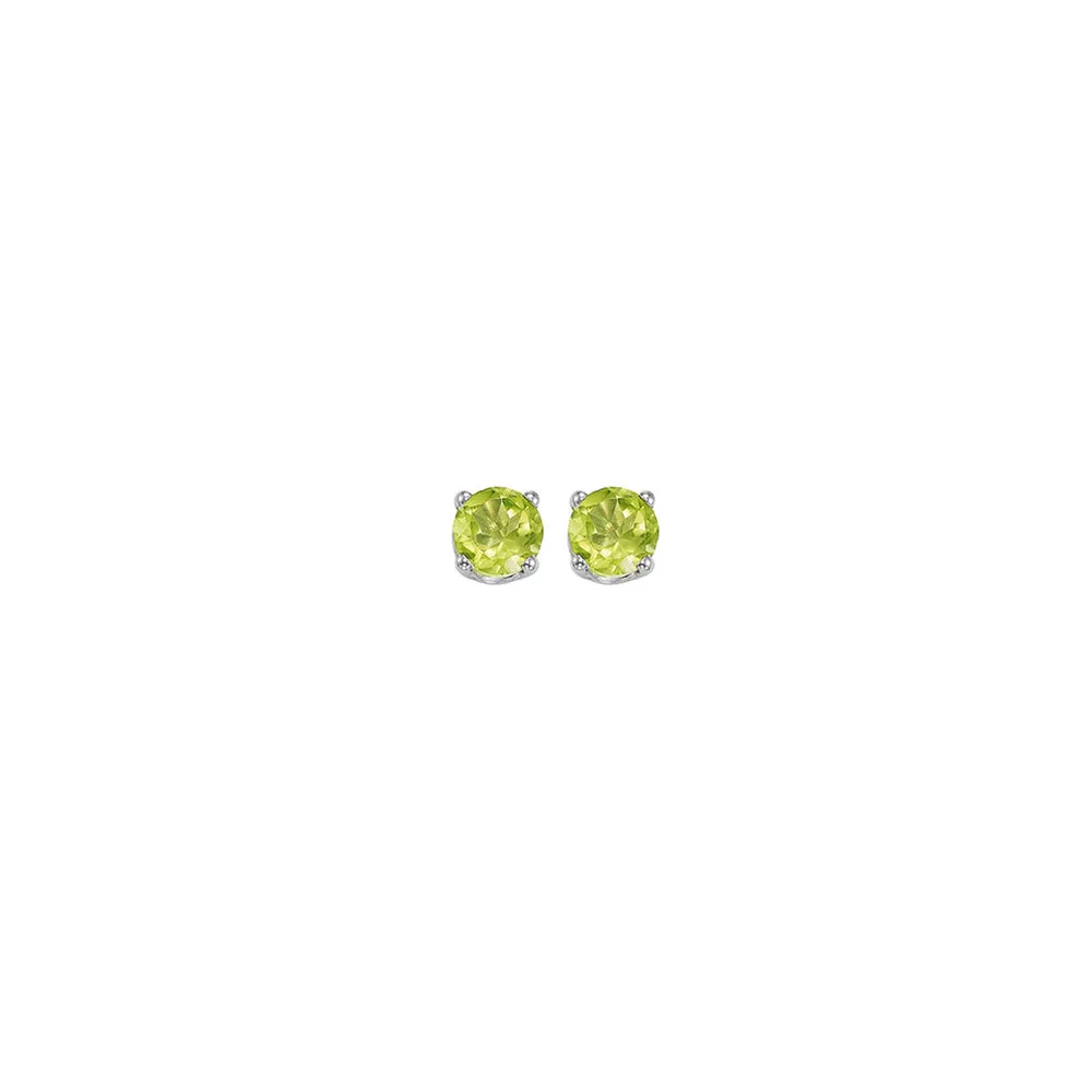 14KT WHITE GOLD PERIDOT (1/5 CTW) EARRING