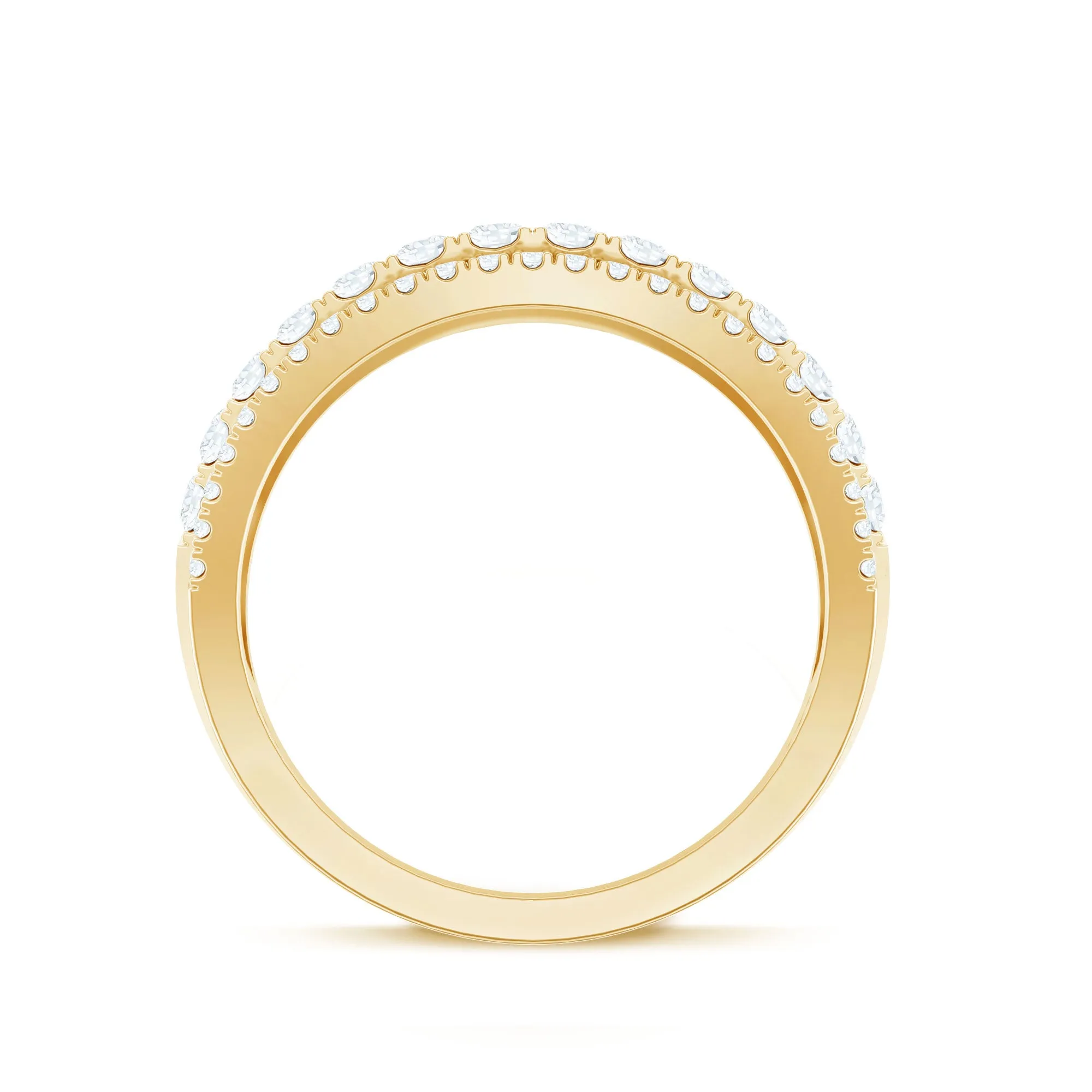 1.5 CT Cubic Zirconia Designer Cocktail Ring in Gold