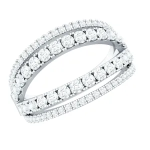 1.5 CT Cubic Zirconia Designer Cocktail Ring in Gold