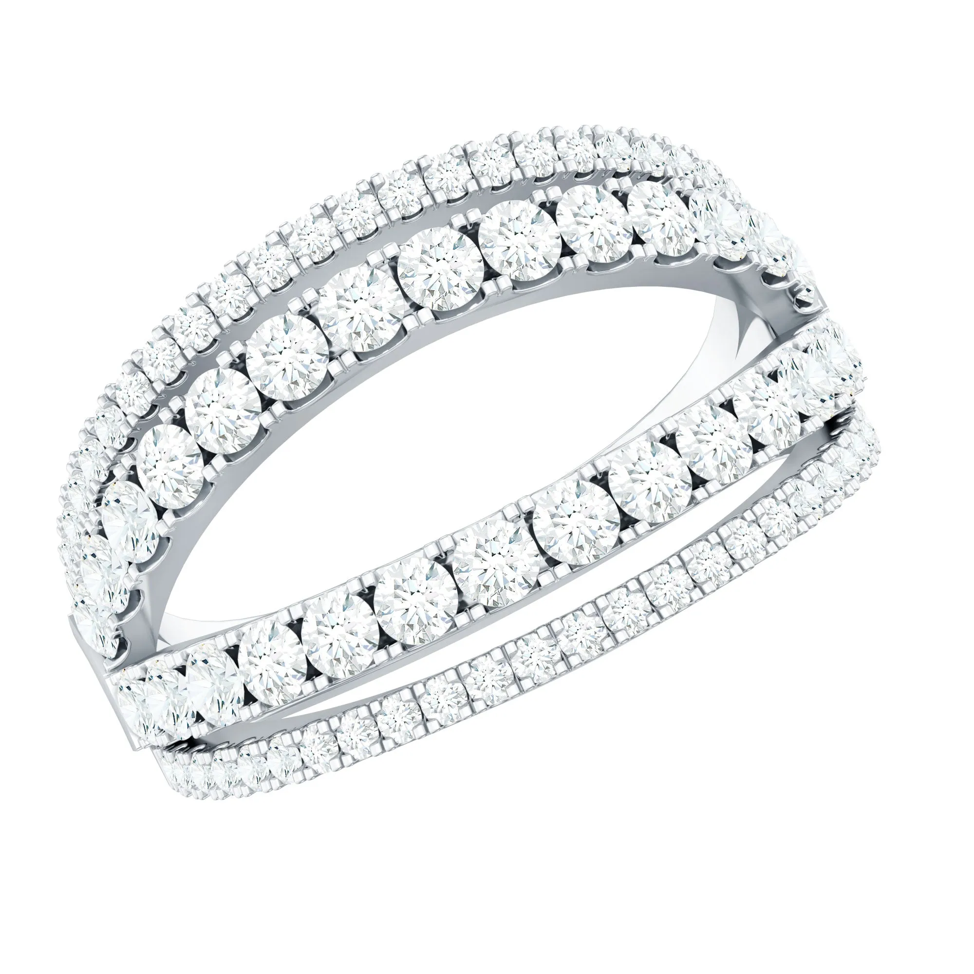 1.5 CT Cubic Zirconia Designer Cocktail Ring in Gold