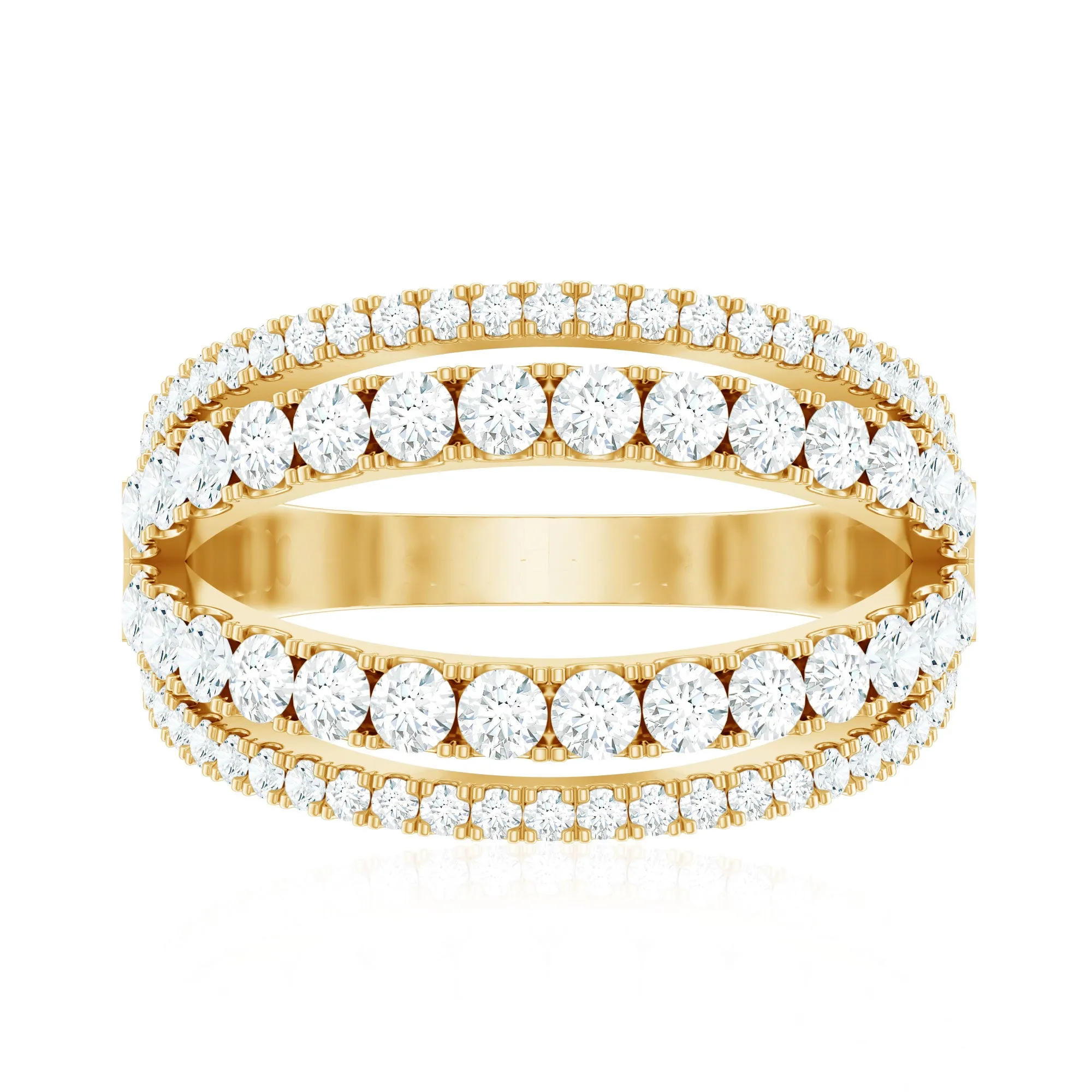 1.5 CT Cubic Zirconia Designer Cocktail Ring in Gold