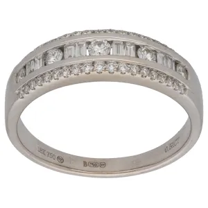 18ct White Gold 0.51ct Diamond Dress/Cocktail Ring Size Q