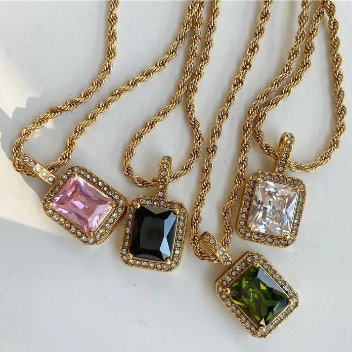 18K Gold-Filled Zircon Necklace