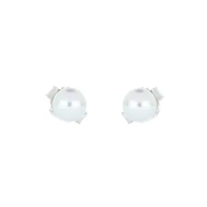 18k White Gold Akoya Pearl Stud Earrings