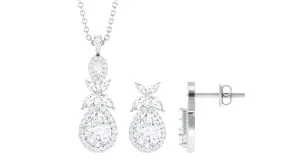 4.50 CT Cubic Zirconia Cocktail Jewelry Set in Gold