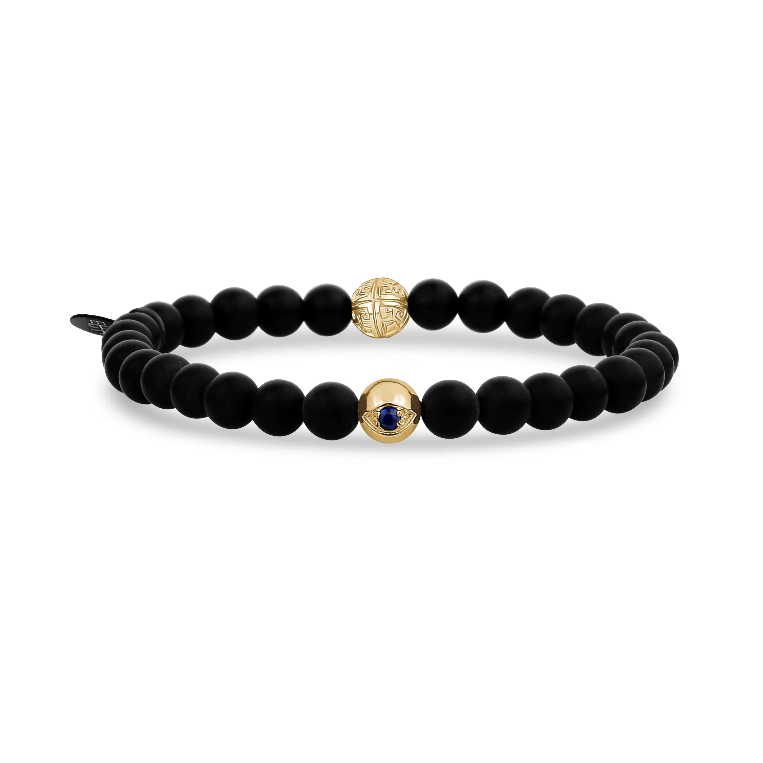 6mm Evil Eye Stone Bead Bracelet