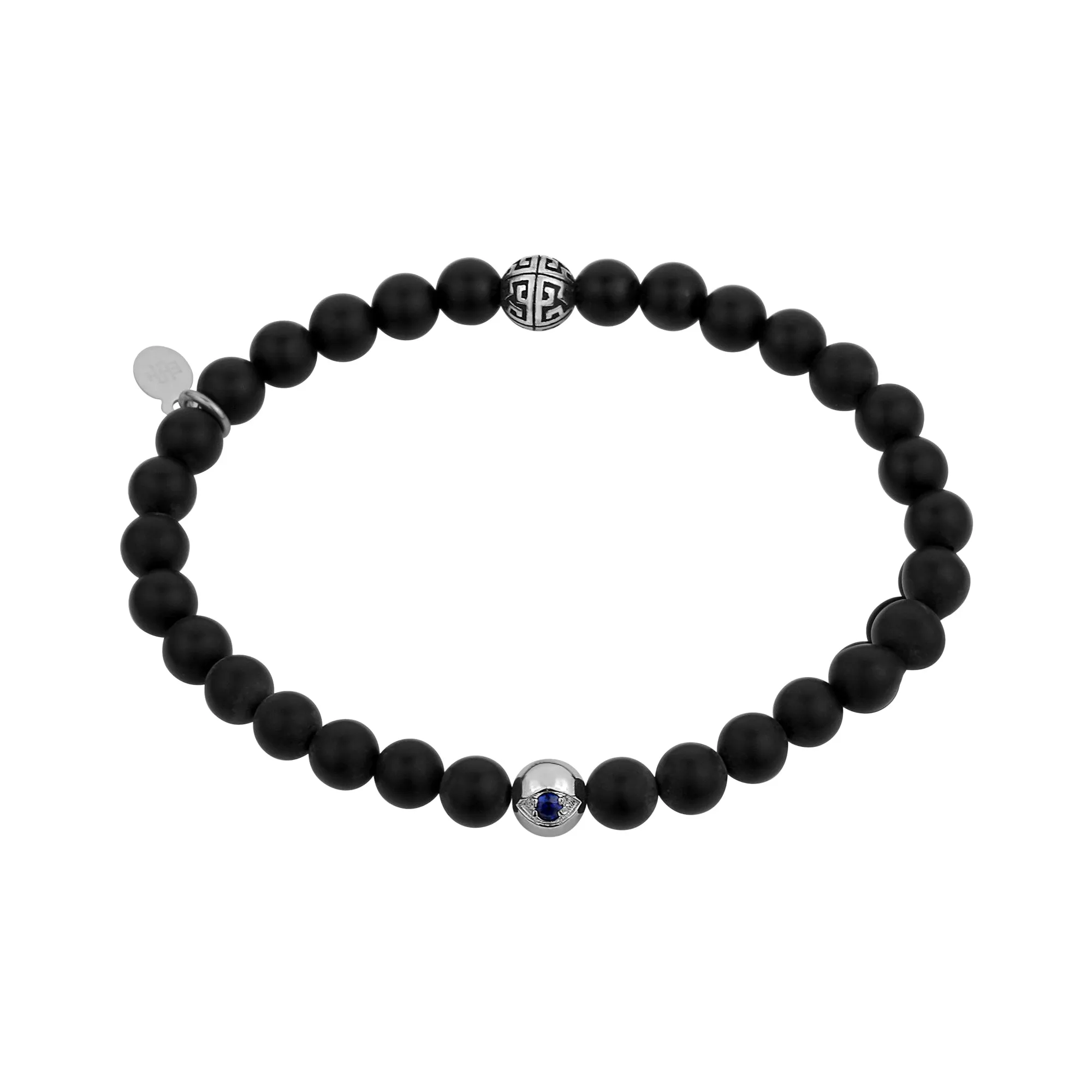 6mm Evil Eye Stone Bead Bracelet