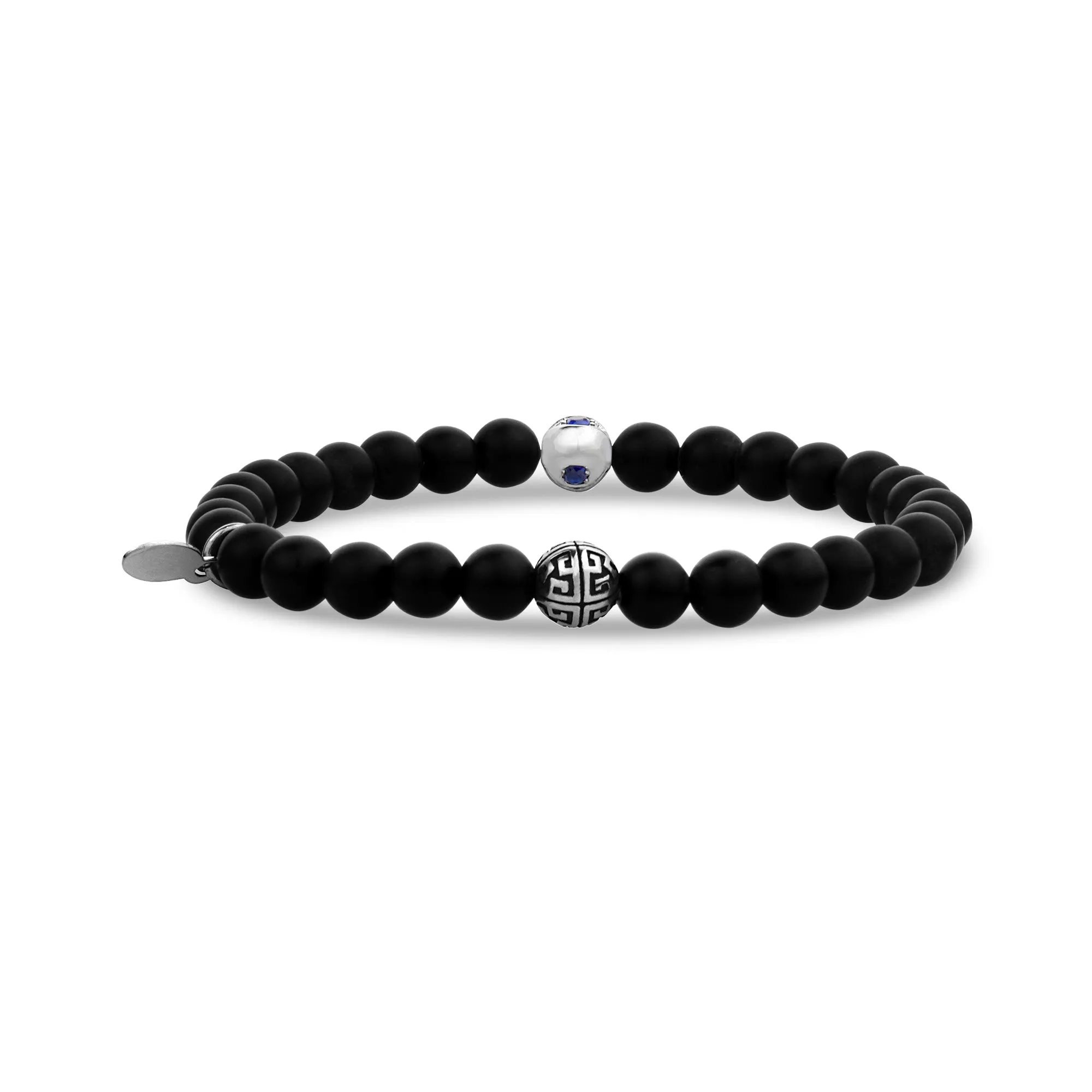 6mm Evil Eye Stone Bead Bracelet