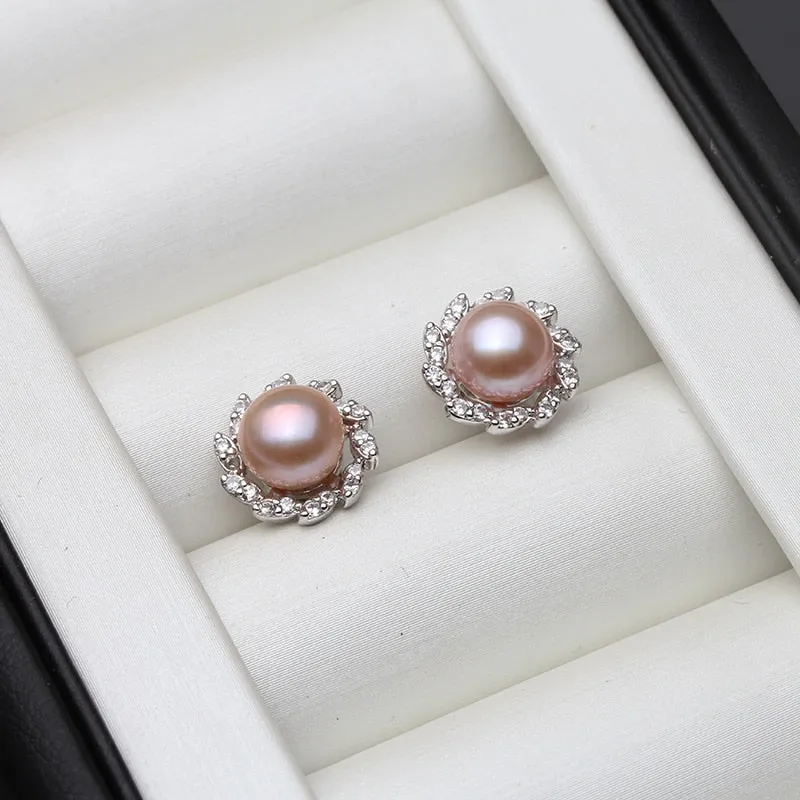 925 Sterling Silver Stud Earring with Freshwater Pearl