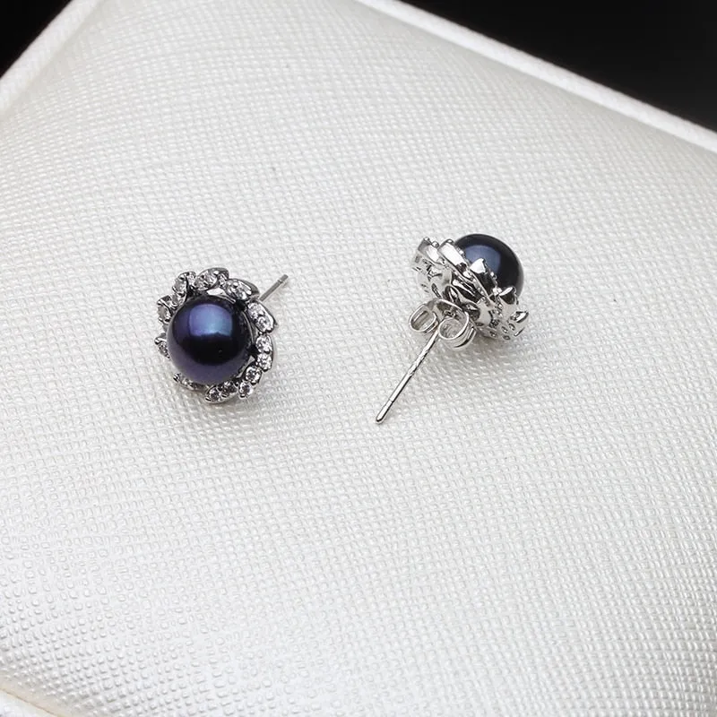 925 Sterling Silver Stud Earring with Freshwater Pearl