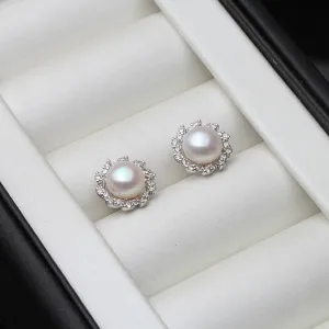 925 Sterling Silver Stud Earring with Freshwater Pearl