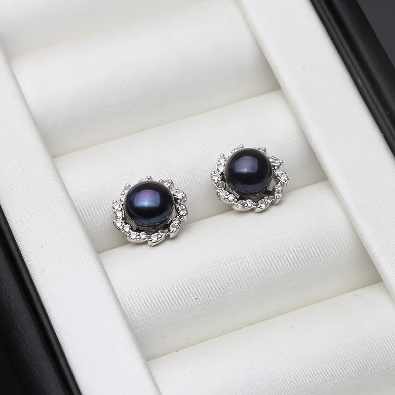 925 Sterling Silver Stud Earring with Freshwater Pearl