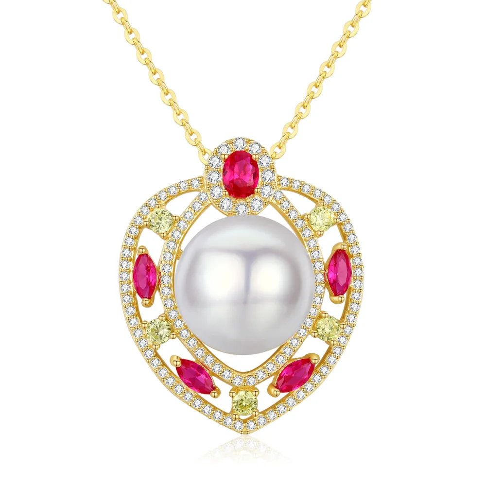 Ace of Hearts Pearl Necklace