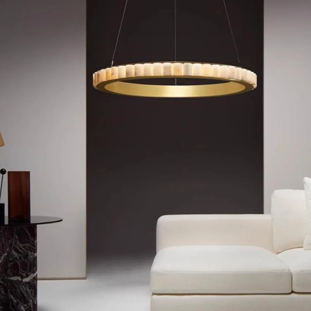Alabaster Avalon Halo Chandelier