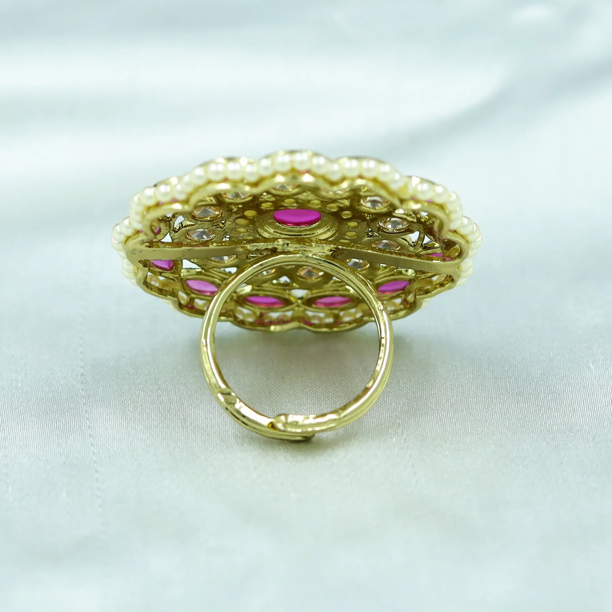 Antique Finish Cocktail Ruby Ring 19853-7037