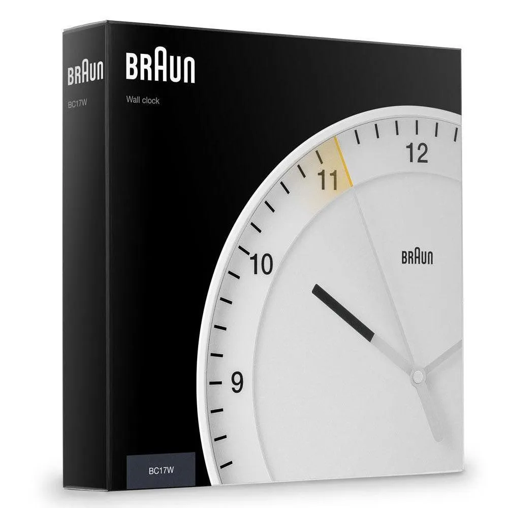 Braun Classic 30cm White Wall Clock BC17W
