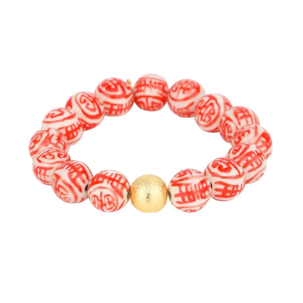 BuDhaGirl | Porcelain Beaded Flame Bracelet