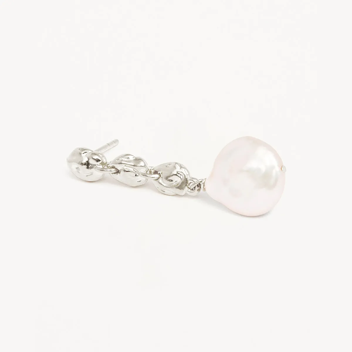 By Charlotte Grow With Grace Pearl Earrings, Silver