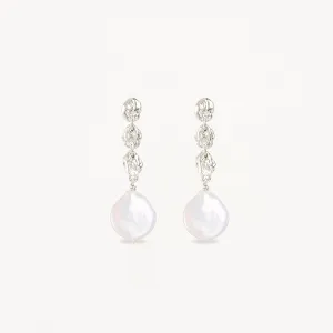 By Charlotte Grow With Grace Pearl Earrings, Silver