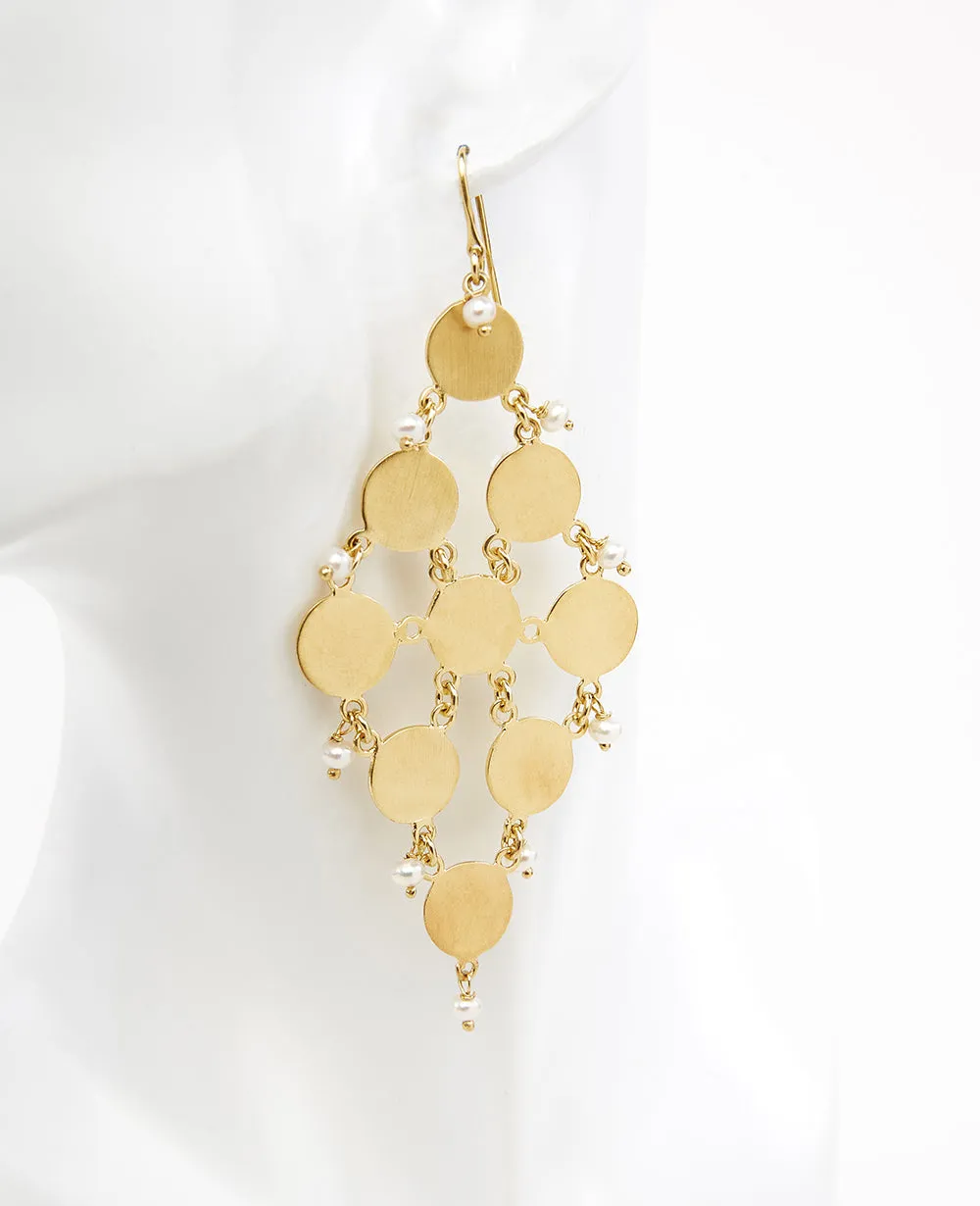 CHANDELIER EARRINGS "POCAHONTAS" GOLD