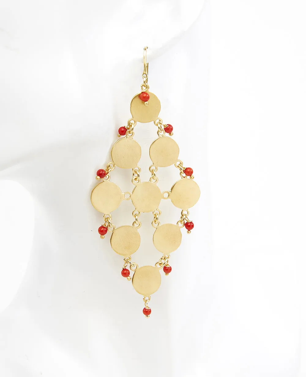 CHANDELIER EARRINGS "POCAHONTAS" GOLD