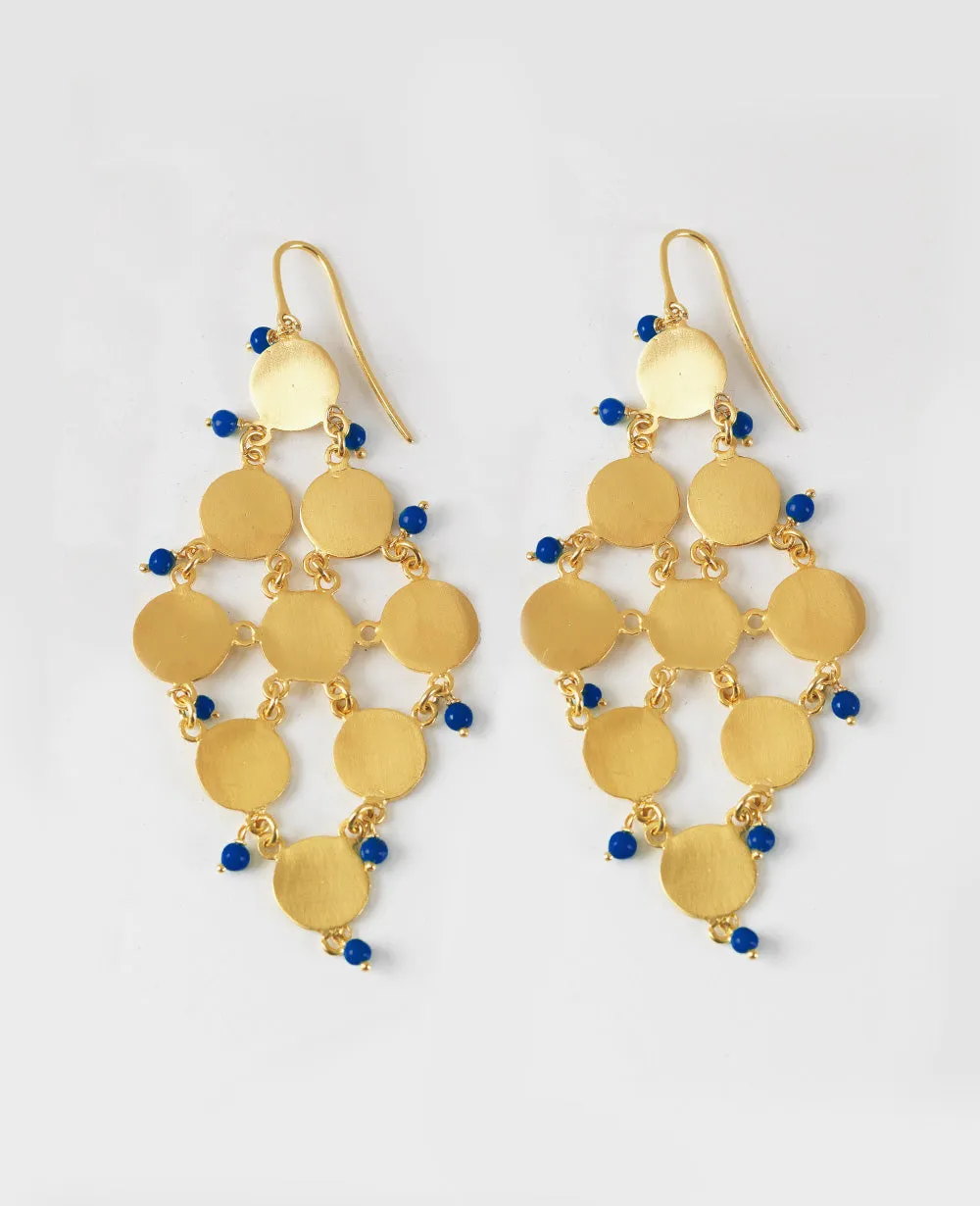 CHANDELIER EARRINGS "POCAHONTAS" GOLD