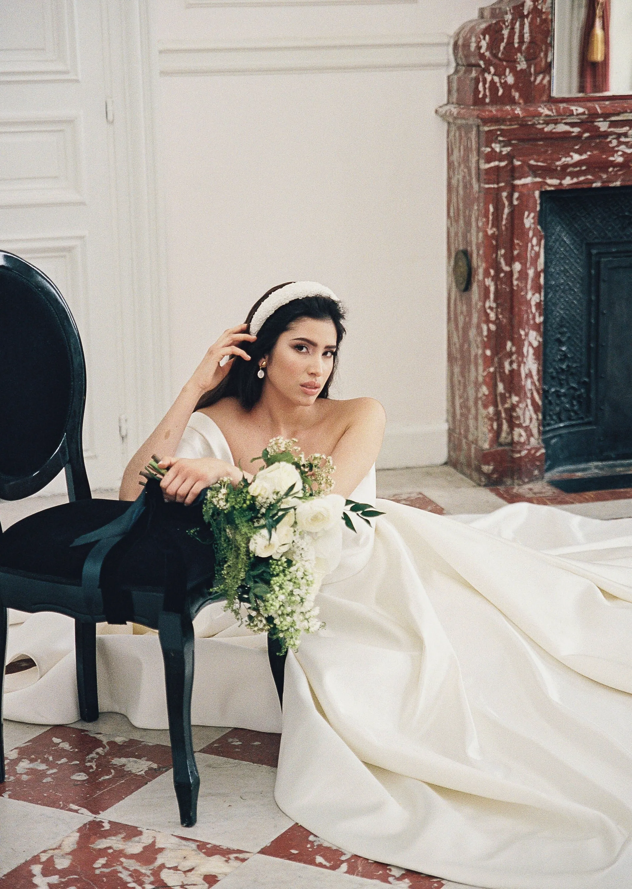 CHANTELLE Coin Pearl Drop Earrings