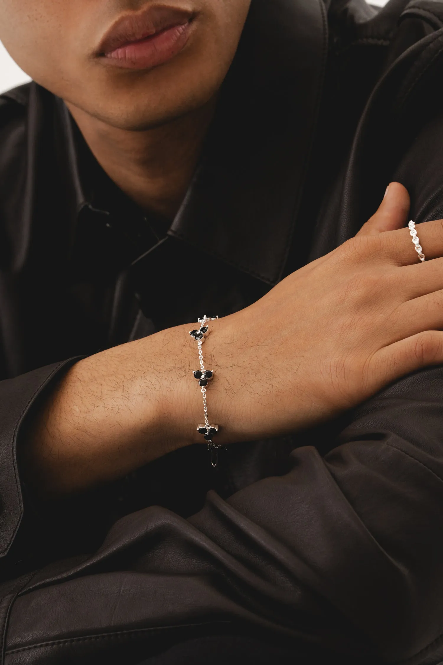 Como Link Bracelet  - Silver Onyx