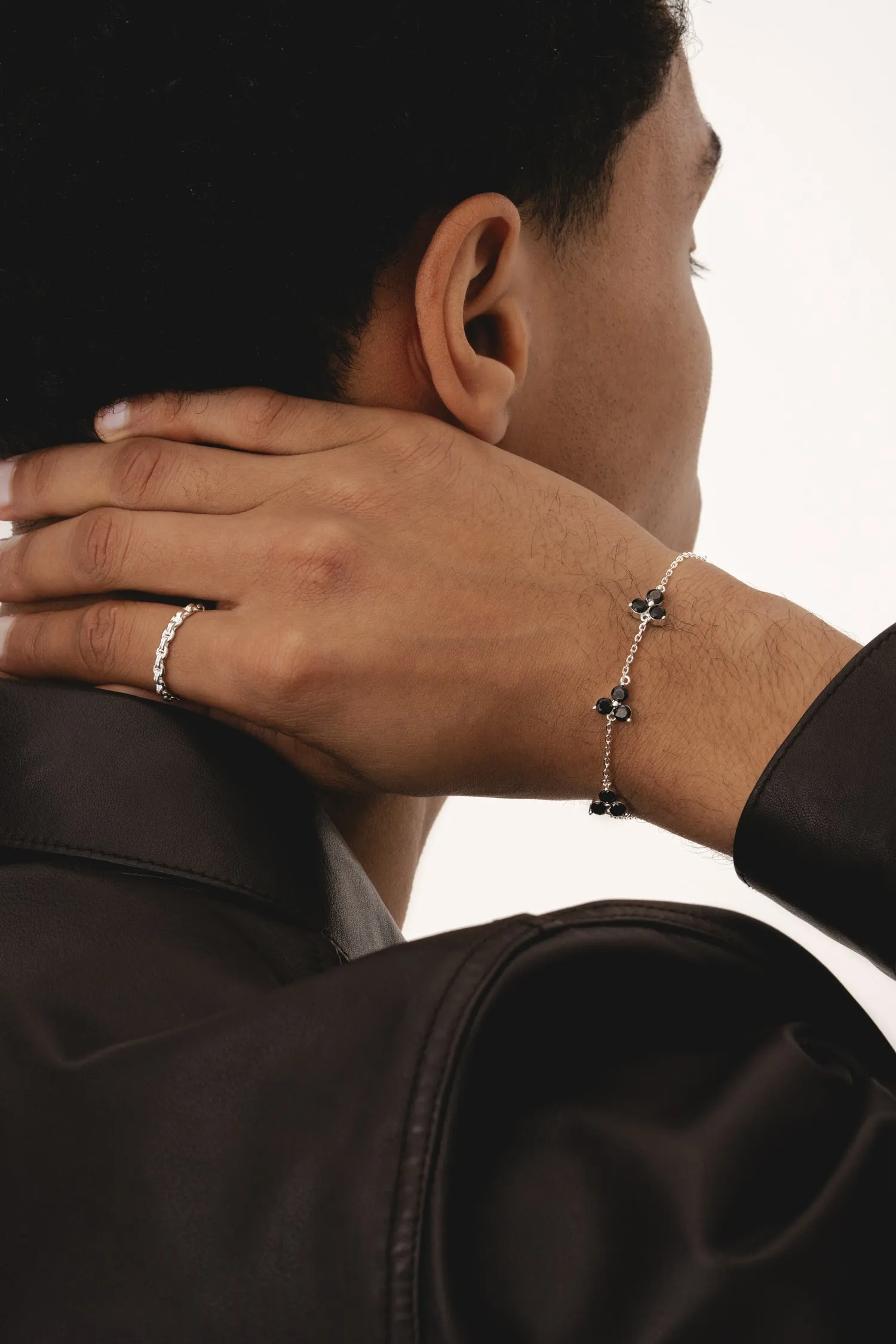 Como Link Bracelet  - Silver Onyx