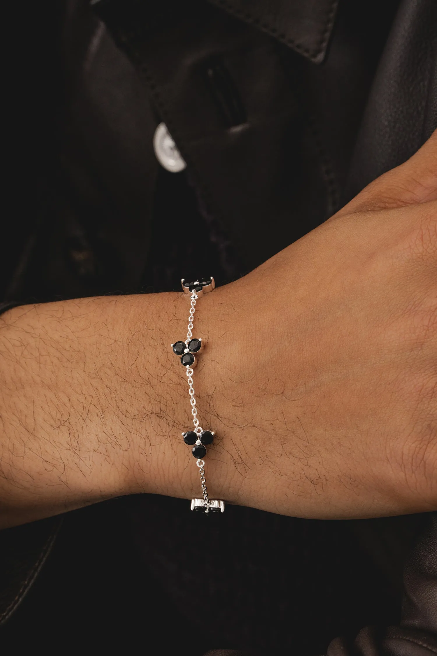 Como Link Bracelet  - Silver Onyx
