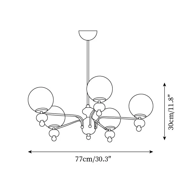 Cora Glass Chandelier