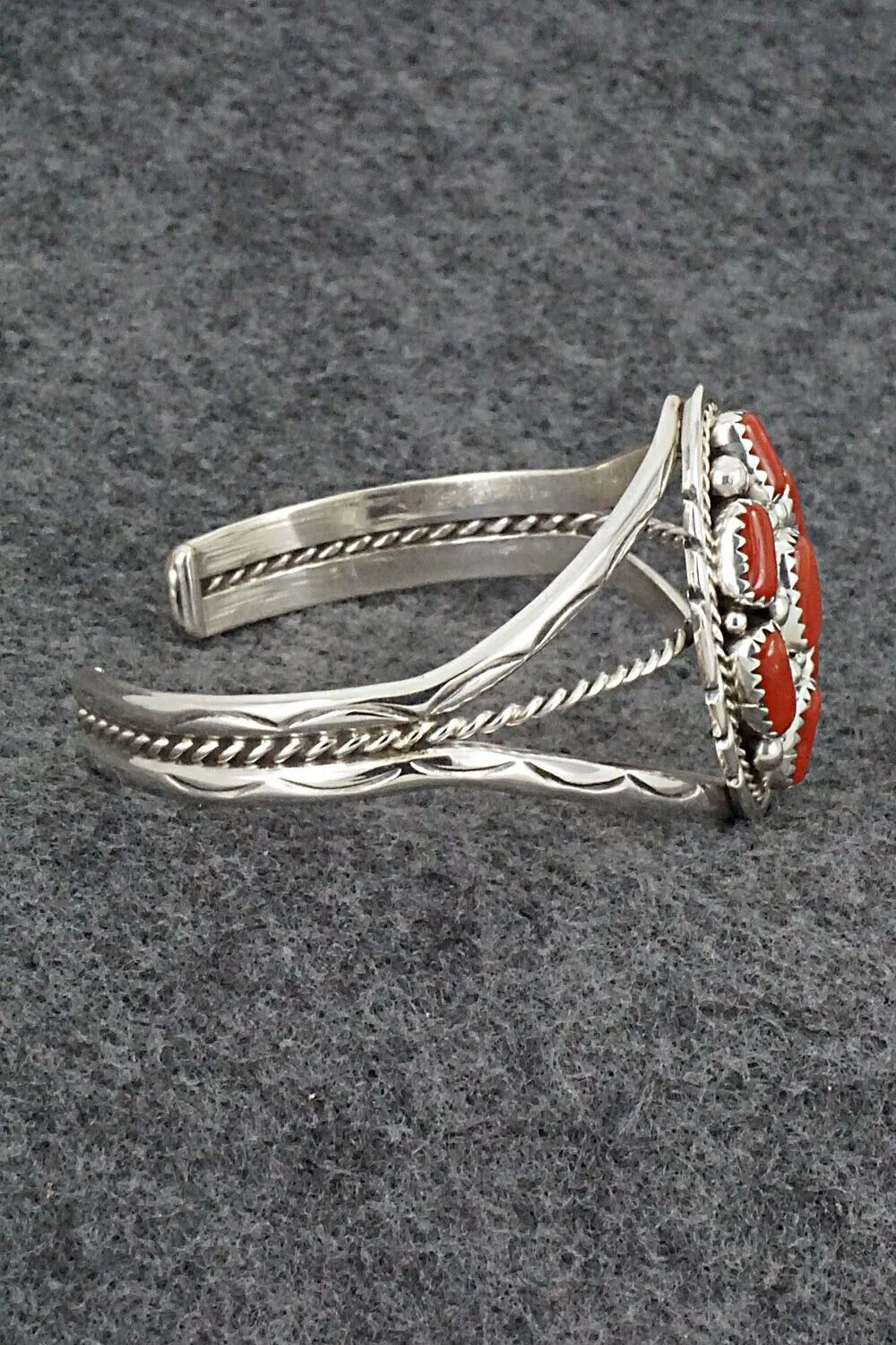 Coral & Sterling Silver Bracelet - Melvin Chee