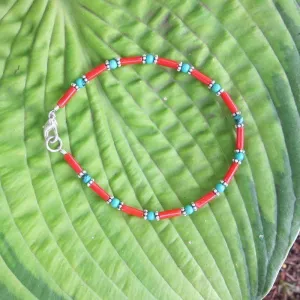 Coral and turquoise Bracelet