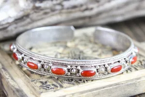 Coral Transformations Sterling Silver Bracelet