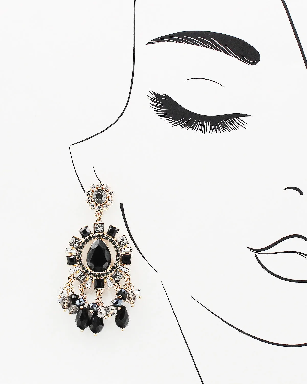 Crystal Bling Chandelier Earrings
