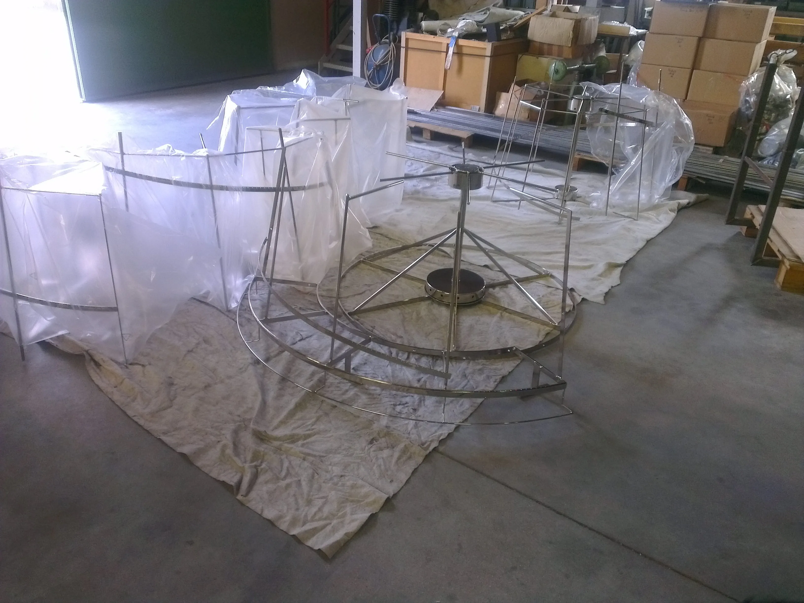 Crystal Foyer & Stairwell Twister Chandelier With Matching Crystal Waterfall Wall Lights