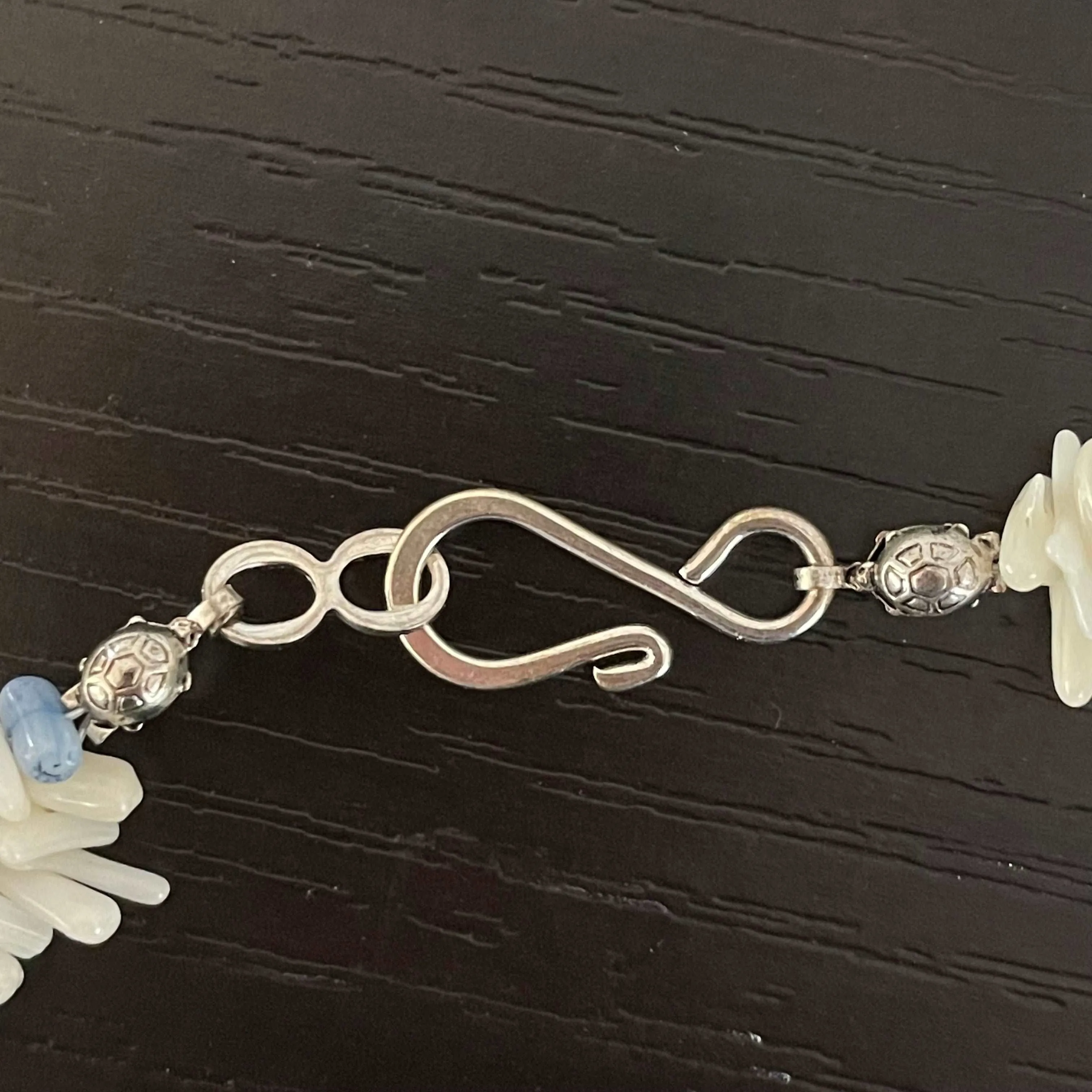 Dyed Coral Chip Necklace & Bracelet Matching Set Ivory Pastel Blue Coastal Resort