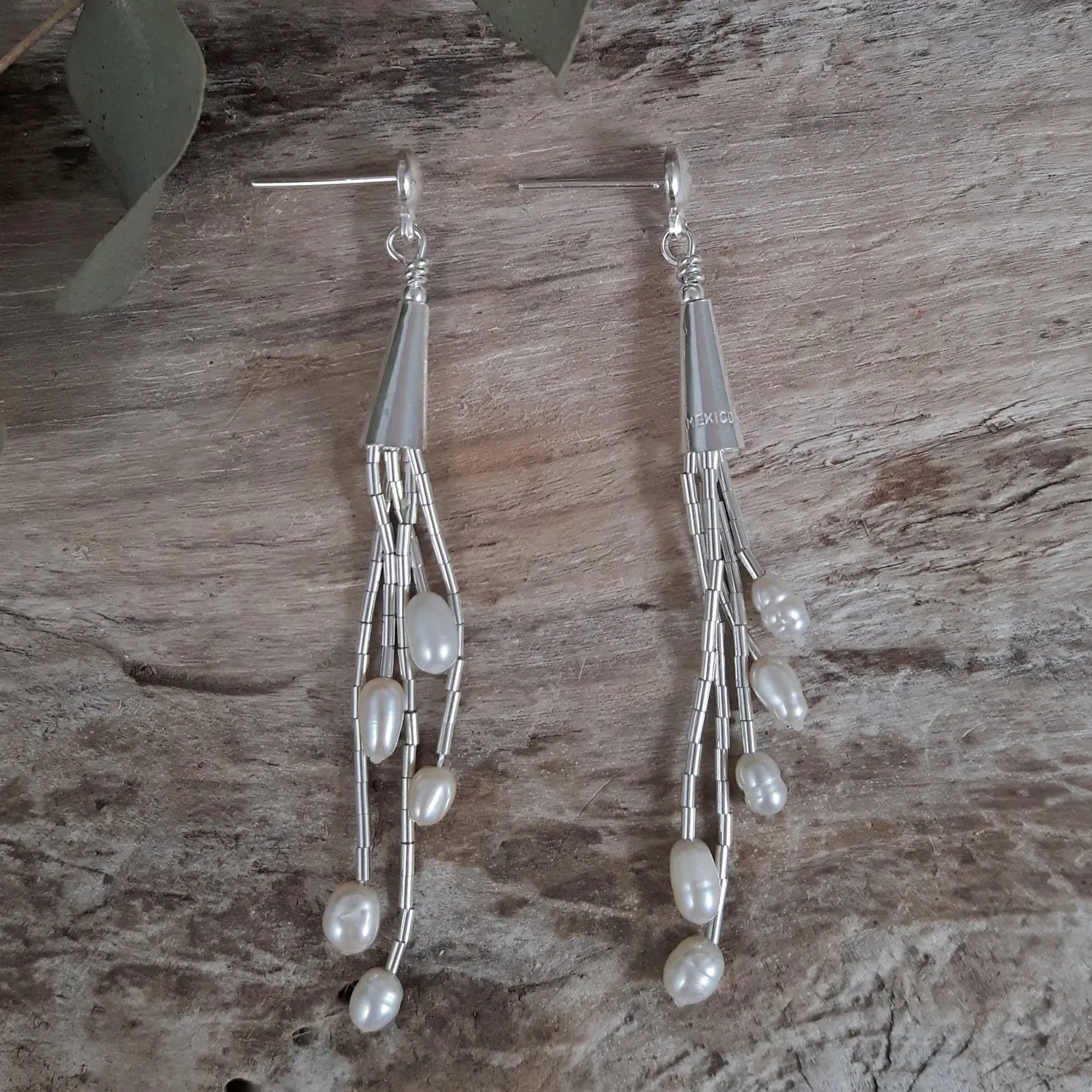 Evelyn White Pearl Earrings