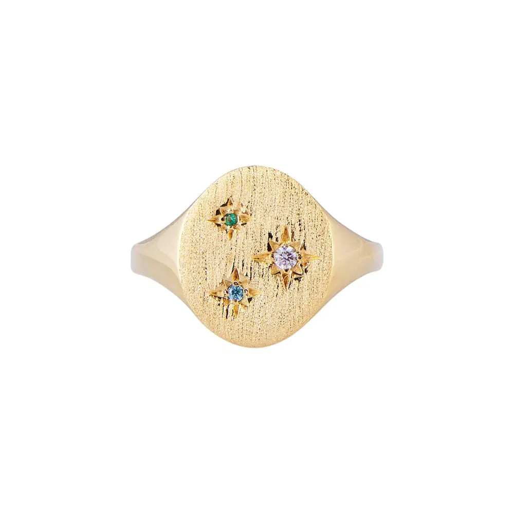 Fairley Starburst Signet Ring