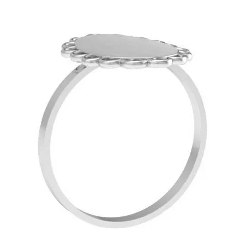 Fancy Oval Signet Ring for Women - 12mm x 9mm