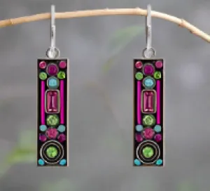 Firefly Jewelry Architectural Long Rectangle Earrings-E308ROSE
