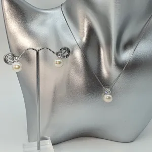 Freshwater Cultured Pearl Queen Set, Sterling silver